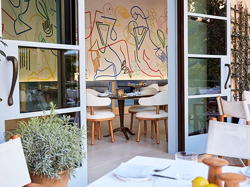 Artistic Terrace Wall Restaurant