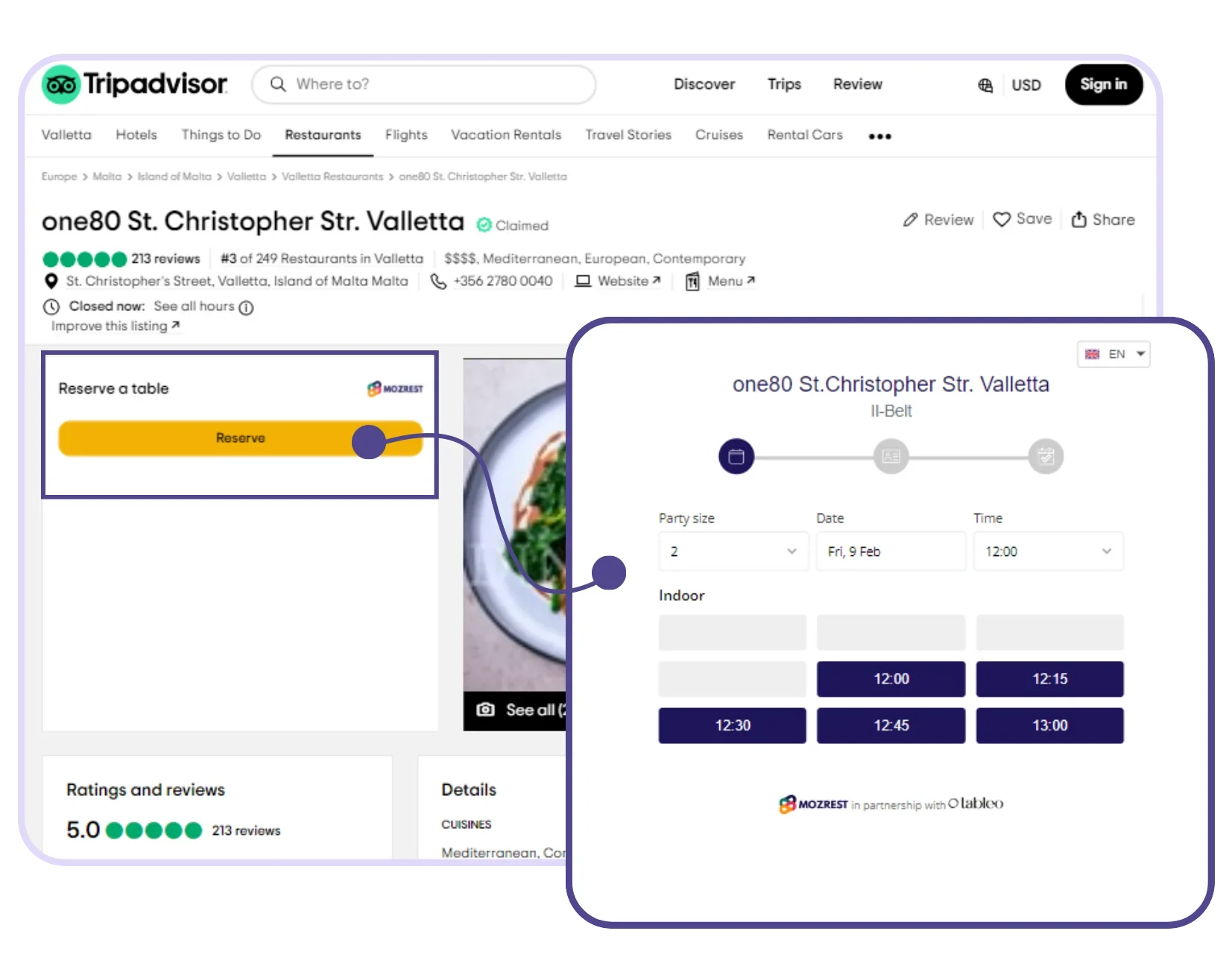 Get bookings from TripAdvisor with Tableo